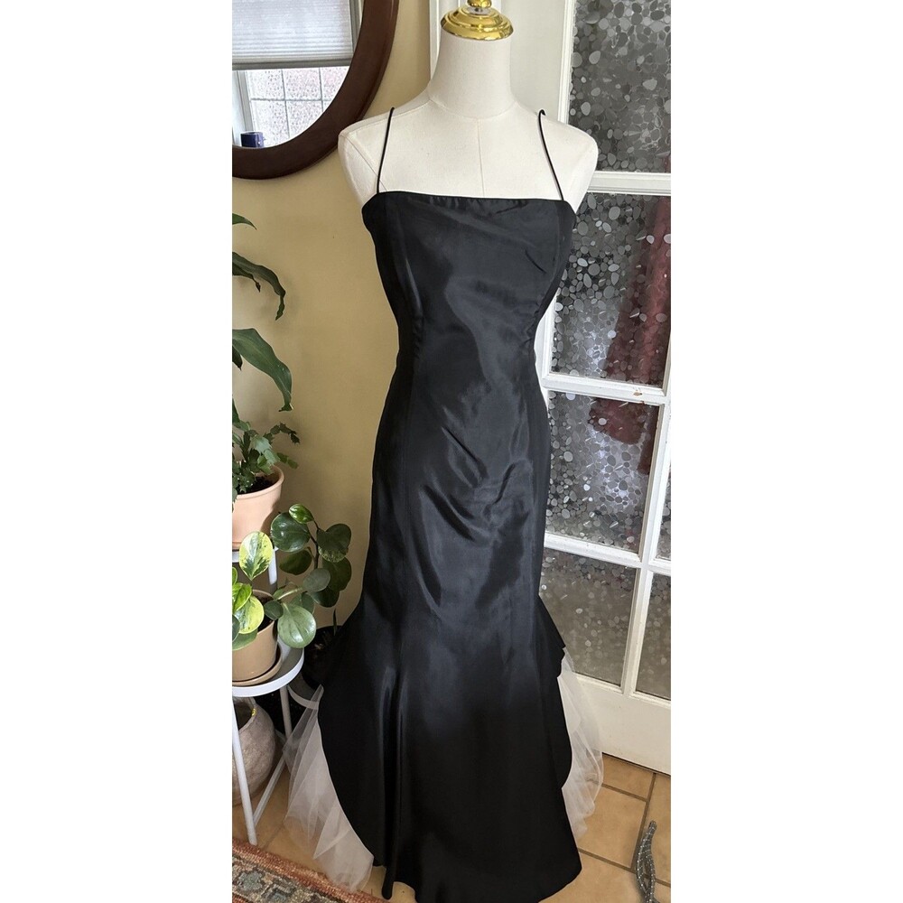Betsy and Adam by Jaylene Vintage Gown Black Taffeta & White Tulle Black Tie 12